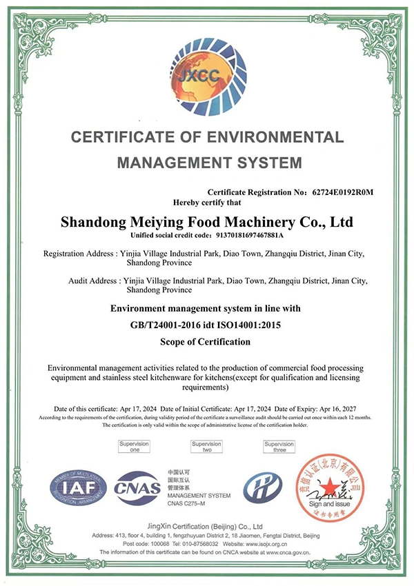 Сертификат системы экологического менеджмента ISO 14001:2015